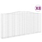 vidaXL Gabionen mit Hochbogen 8 Stk. 400x30x180/200cm Verzinktes Eisen vidaXL Gabionen mit Hochbogen 8 Stk. 400x30x180/200cm Verzinktes Eisen