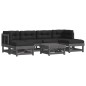 vidaXL 7-tlg. Garten-Lounge-Set mit Kissen Grau Massivholz vidaXL 7-tlg. Garten-Lounge-Set mit Kissen Grau Massivholz