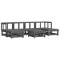vidaXL 7-tlg. Garten-Lounge-Set mit Kissen Grau Massivholz vidaXL 7-tlg. Garten-Lounge-Set mit Kissen Grau Massivholz