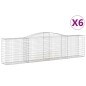 vidaXL Gabionen mit Hochbogen 6 Stk. 400x50x100/120cm Verzinktes Eisen vidaXL Gabionen mit Hochbogen 6 Stk. 400x50x100/120cm Verzinktes Eisen