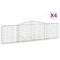 vidaXL Gabionen mit Hochbogen 4 Stk. 400x30x100/120cm Verzinktes Eisen vidaXL Gabionen mit Hochbogen 4 Stk. 400x30x100/120cm Verzinktes Eisen