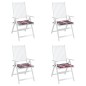 Gartenstuhl-Kissen 4Stk. Rot Karomuster 40x40x3cm Oxford-Gewebe Gartenstuhl-Kissen 4Stk. Rot Karomuster 40x40x3cm Oxford-Gewebe