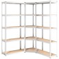 vidaXL Regale mit 5 Böden 3 Stk. Silbern Stahl & Holzwerkstoff vidaXL Regale mit 5 Böden 3 Stk. Silbern Stahl & Holzwerkstoff