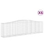 vidaXL Gabionen mit Hochbogen 6 Stk. 400x50x100/120cm Verzinktes Eisen vidaXL Gabionen mit Hochbogen 6 Stk. 400x50x100/120cm Verzinktes Eisen