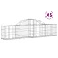 vidaXL Gabionen mit Hochbogen 5 Stk. 200x30x40/60 cm Verzinktes Eisen vidaXL Gabionen mit Hochbogen 5 Stk. 200x30x40/60 cm Verzinktes Eisen
