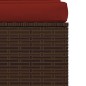 3-Sitzer-Sofa mit Kissen Braun Poly Rattan 3-Sitzer-Sofa mit Kissen Braun Poly Rattan