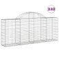 vidaXL Gabionen mit Hochbogen 40 Stk. 200x30x80/100cm Verzinktes Eisen vidaXL Gabionen mit Hochbogen 40 Stk. 200x30x80/100cm Verzinktes Eisen