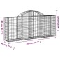 vidaXL Gabionen mit Hochbogen 40 Stk. 200x30x80/100cm Verzinktes Eisen vidaXL Gabionen mit Hochbogen 40 Stk. 200x30x80/100cm Verzinktes Eisen