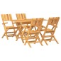 vidaXL 5-tlg. Garten-Essgruppe Massivholz Teak vidaXL 5-tlg. Garten-Essgruppe Massivholz Teak