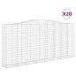 vidaXL Gabionen mit Hochbogen 20Stk. 400x50x180/200cm Verzinktes Eisen vidaXL Gabionen mit Hochbogen 20Stk. 400x50x180/200cm Verzinktes Eisen