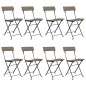 vidaXL Bistrostühle 8 Stk. Klappbar Grau Poly Rattan und Stahl vidaXL Bistrostühle 8 Stk. Klappbar Grau Poly Rattan und Stahl