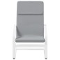 vidaXL Relaxsessel mit Hocker Hellgrau Stoff vidaXL Relaxsessel mit Hocker Hellgrau Stoff