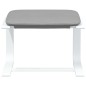 vidaXL Relaxsessel mit Hocker Hellgrau Stoff vidaXL Relaxsessel mit Hocker Hellgrau Stoff