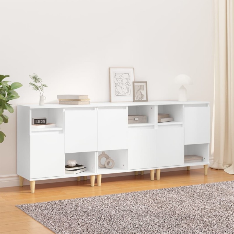 vidaXL Sideboards 3 Stk. Weiß 60x35x70 cm Holzwerkstoff vidaXL Sideboards 3 Stk. Weiß 60x35x70 cm Holzwerkstoff