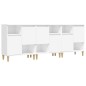 vidaXL Sideboards 3 Stk. Weiß 60x35x70 cm Holzwerkstoff vidaXL Sideboards 3 Stk. Weiß 60x35x70 cm Holzwerkstoff