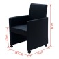vidaXL Esszimmerstühle 4 Stk. Schwarz Kunstleder vidaXL Esszimmerstühle 4 Stk. Schwarz Kunstleder