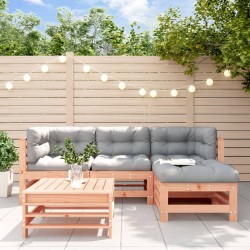 vidaXL 5-tlg. Garten-Lounge-Set mit Kissen Massivholz Douglasie