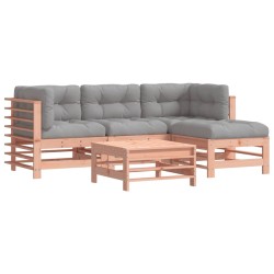 vidaXL 5-tlg. Garten-Lounge-Set mit Kissen Massivholz Douglasie