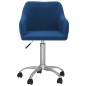 Esszimmerstühle 2 Stk. Drehbar Blau Stoff Esszimmerstühle 2 Stk. Drehbar Blau Stoff