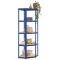 vidaXL Regale mit 5 Böden 2 Stk. Blau Stahl & Holzwerkstoff vidaXL Regale mit 5 Böden 2 Stk. Blau Stahl & Holzwerkstoff