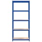 vidaXL Regale mit 5 Böden 2 Stk. Blau Stahl & Holzwerkstoff vidaXL Regale mit 5 Böden 2 Stk. Blau Stahl & Holzwerkstoff