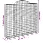 vidaXL Gabionen mit Hochbogen 12Stk. 200x50x180/200cm Verzinktes Eisen vidaXL Gabionen mit Hochbogen 12Stk. 200x50x180/200cm Verzinktes Eisen