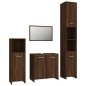 vidaXL 4-tlg. Badmöbel-Set Braun Eichen-Optik Holzwerkstoff vidaXL 4-tlg. Badmöbel-Set Braun Eichen-Optik Holzwerkstoff