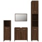 vidaXL 4-tlg. Badmöbel-Set Braun Eichen-Optik Holzwerkstoff vidaXL 4-tlg. Badmöbel-Set Braun Eichen-Optik Holzwerkstoff