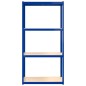 vidaXL Regale mit 4 Böden 4 Stk. Blau Stahl & Holzwerkstoff vidaXL Regale mit 4 Böden 4 Stk. Blau Stahl & Holzwerkstoff