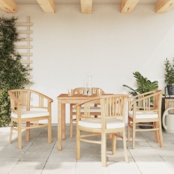 vidaXL 5-tlg. Garten-Essgruppe Massivholz Teak