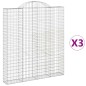 vidaXL Gabionen mit Hochbogen 3 Stk. 200x30x220/240cm Verzinktes Eisen vidaXL Gabionen mit Hochbogen 3 Stk. 200x30x220/240cm Verzinktes Eisen