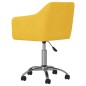 Esszimmerstühle 2 Stk. Drehbar Gelb Stoff Esszimmerstühle 2 Stk. Drehbar Gelb Stoff