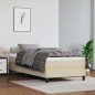 vidaXL Boxspringbett mit Matratze Creme 80x200 cm Kunstleder vidaXL Boxspringbett mit Matratze Creme 80x200 cm Kunstleder
