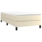 vidaXL Boxspringbett mit Matratze Creme 80x200 cm Kunstleder vidaXL Boxspringbett mit Matratze Creme 80x200 cm Kunstleder