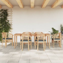 vidaXL 7-tlg. Garten-Essgruppe Massivholz Teak