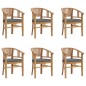 vidaXL 7-tlg. Garten-Essgruppe Massivholz Teak