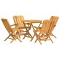 vidaXL 5-tlg. Garten-Essgruppe Massivholz Teak vidaXL 5-tlg. Garten-Essgruppe Massivholz Teak
