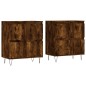 Sideboards 2 Stk. Räuchereiche Holzwerkstoff Sideboards 2 Stk. Räuchereiche Holzwerkstoff