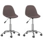 Esszimmerstühle 2 Stk. Drehbar Taupe Stoff Esszimmerstühle 2 Stk. Drehbar Taupe Stoff