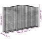 vidaXL Gabionen mit Hochbogen 9 Stk. 400x50x220/240cm Verzinktes Eisen vidaXL Gabionen mit Hochbogen 9 Stk. 400x50x220/240cm Verzinktes Eisen