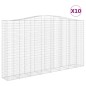 vidaXL Gabionen mit Hochbogen 10Stk. 400x50x220/240cm Verzinktes Eisen vidaXL Gabionen mit Hochbogen 10Stk. 400x50x220/240cm Verzinktes Eisen