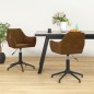 Esszimmerstühle 2 Stk. Drehbar Braun Samt Esszimmerstühle 2 Stk. Drehbar Braun Samt