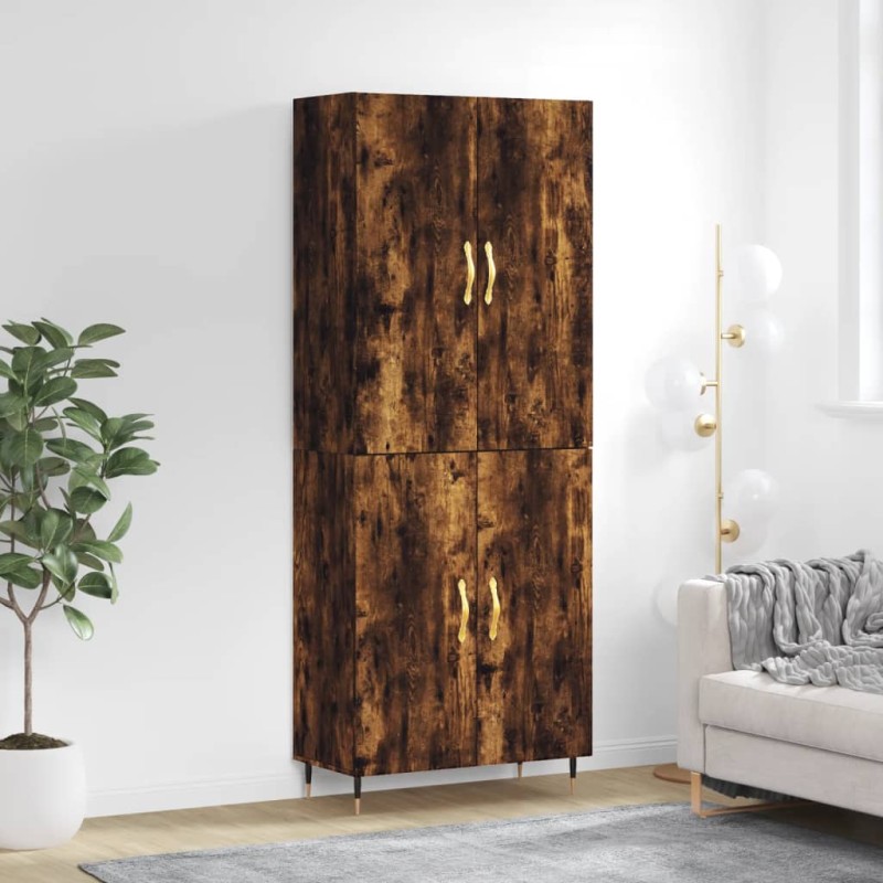 Highboard Räuchereiche 69,5x34x180 cm Holzwerkstoff Highboard Räuchereiche 69,5x34x180 cm Holzwerkstoff