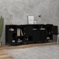 vidaXL Sideboards 3 Stk. Schwarz 60x35x70 cm Holzwerkstoff vidaXL Sideboards 3 Stk. Schwarz 60x35x70 cm Holzwerkstoff