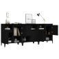 vidaXL Sideboards 3 Stk. Schwarz 60x35x70 cm Holzwerkstoff vidaXL Sideboards 3 Stk. Schwarz 60x35x70 cm Holzwerkstoff
