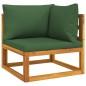 vidaXL 7-tlg. Garten-Lounge-Set mit Grünen Kissen Massivholz vidaXL 7-tlg. Garten-Lounge-Set mit Grünen Kissen Massivholz