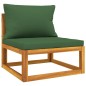 vidaXL 7-tlg. Garten-Lounge-Set mit Grünen Kissen Massivholz vidaXL 7-tlg. Garten-Lounge-Set mit Grünen Kissen Massivholz