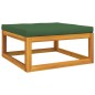 vidaXL 7-tlg. Garten-Lounge-Set mit Grünen Kissen Massivholz vidaXL 7-tlg. Garten-Lounge-Set mit Grünen Kissen Massivholz