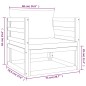 vidaXL 7-tlg. Garten-Lounge-Set mit Grünen Kissen Massivholz vidaXL 7-tlg. Garten-Lounge-Set mit Grünen Kissen Massivholz