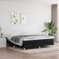 vidaXL Boxspringbett mit Matratze Schwarz 160x200 cm Stoff vidaXL Boxspringbett mit Matratze Schwarz 160x200 cm Stoff